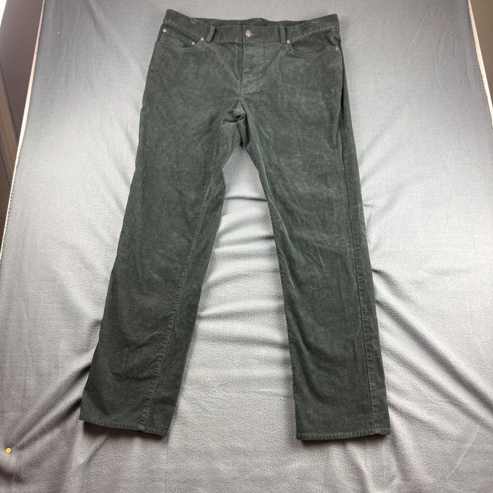 Brooks Brothers Corduroy Pants Men's 38x32* Black Straight Leg Stretch Casual